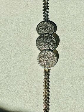 VTG Southwest Sterling Mayan Aztec Calendar Mexico BRACELET 13 G Sz
7.5"